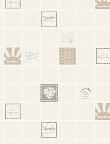 HOLDEN SMILE TILES BRICKS KITCHEN & BATHROOM TILING ON A ROLL FLORAL WALLPAPER 89201 NEUTRAL