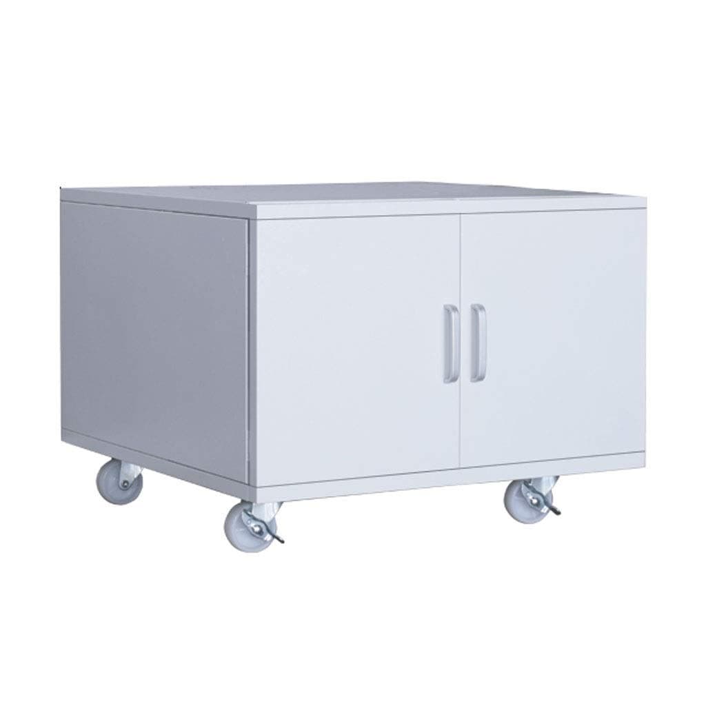 Printer Stand Mobile Under Desk Printer Machine Stand Work Cart with Wheels Steel Printer Stand Powder Coat Finish， Office Furniture Rolling Printer Cart on Wheels(K)
