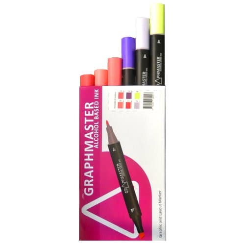 Graphmaster Grafikmarker 6er Set E Box Grafik Design Marker Pens