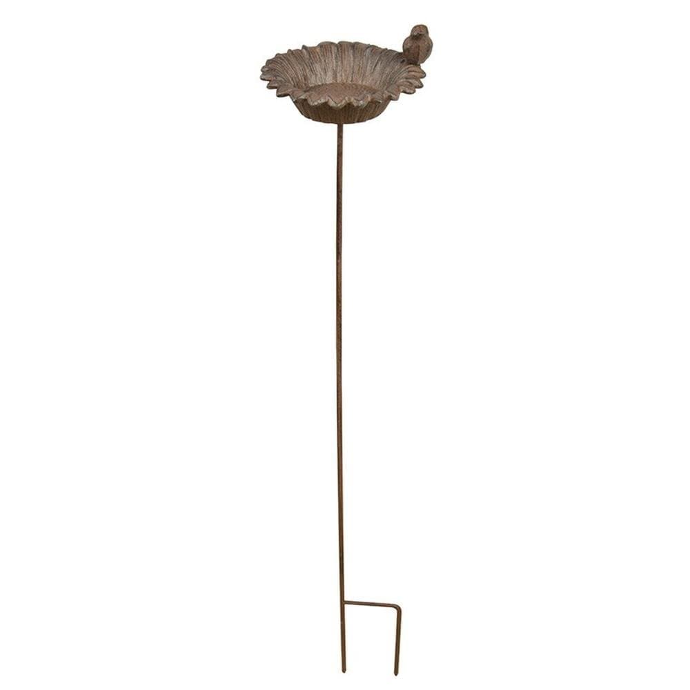 Esschert Design FB301 Cast Iron Bird Bath on Stake, Small