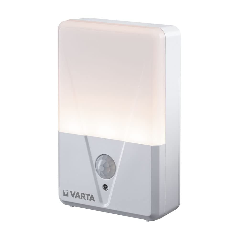 VARTAMotion Sensor LED Night Light with 3X AAA Batteries, Motion Sensor Night Light, Easy Installation: Screw, Magnet or 3M Adhesive Tape, Automatic Shut-Off