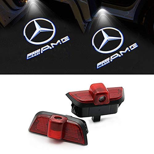 LIKECAR 2 Pcs Car Door Logo Projection Ghost Shadow Light Welcome Lamp Light For BENZ W 204 AMG