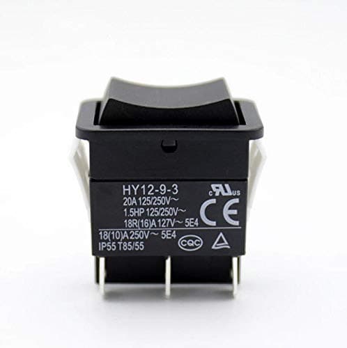 David Franklin - New Push Button Switch HY12-9-3 Model 6 Pins Industrial Electric Rocker ON OFF Arc Switch 125/250V 18/20A