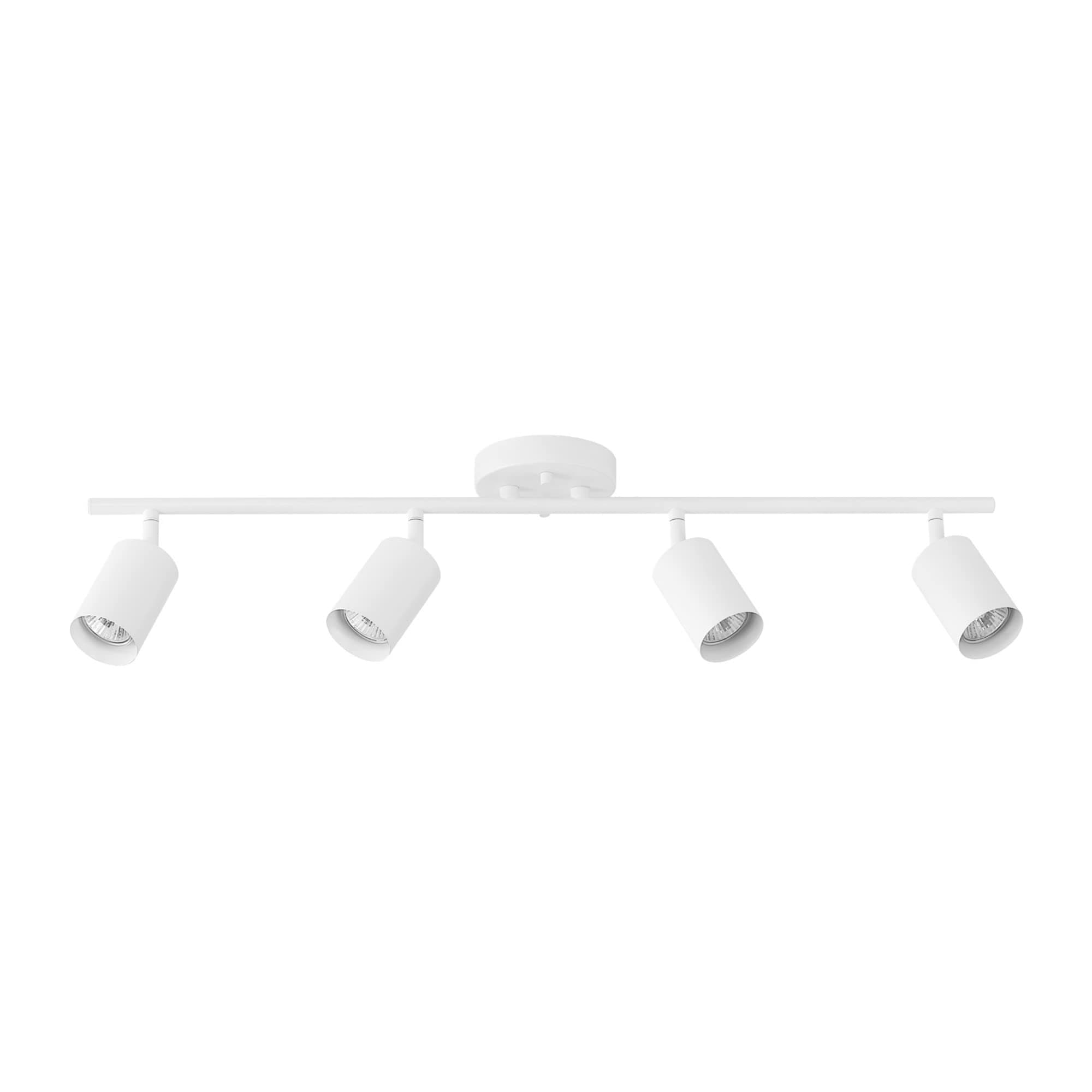 Pratt 4-Light Track Lighting, Matte White, Bulb Not Included
