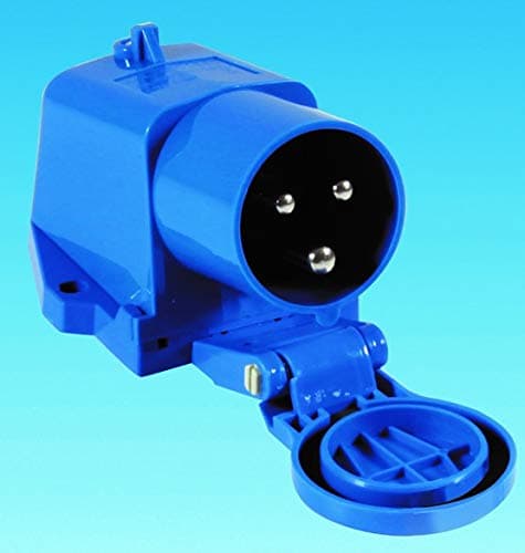 Caravan 240V Input Surface Mount Angled Socket for Caravan Camper 16A
