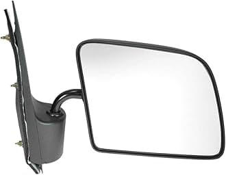 TRQ Passenger Side View Mirror Non-Folding Manual Adjustment Non-Heated No Memory Textured Compatible with 1994-2000 Ford E150 E350 Econoline Club Wagon E450 Econoline Super Duty 1994-1998 E350 Econo