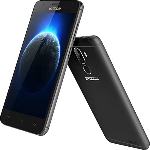 Hyundai E551 Lite 3G H+ Fingerprint 5.5 Inch Android 7.0 Dual Sim 8MP Camera 8GB Factory Unlocked Desbloqueado (Black)