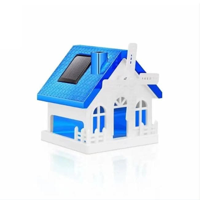BKN Stylish Solar Windmill House Design Car Aroma Diffuser Air Freshener Perfume Solar Power Car Dashboard Auto Style Fragrance Scent Home Office Decoration | Car Accessories Interior