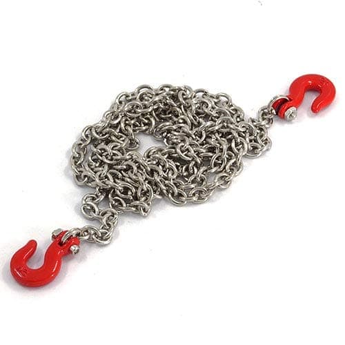 Yeah Racing 1/10 RC Rock Crawler Accessory 96cm Long Chain and Hook Set Red #YA-0357