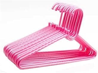 AARON INC Plastic Clothes Hanger Set of 100 Clothes Hnager for Wardrobe Garments Hanging Pink