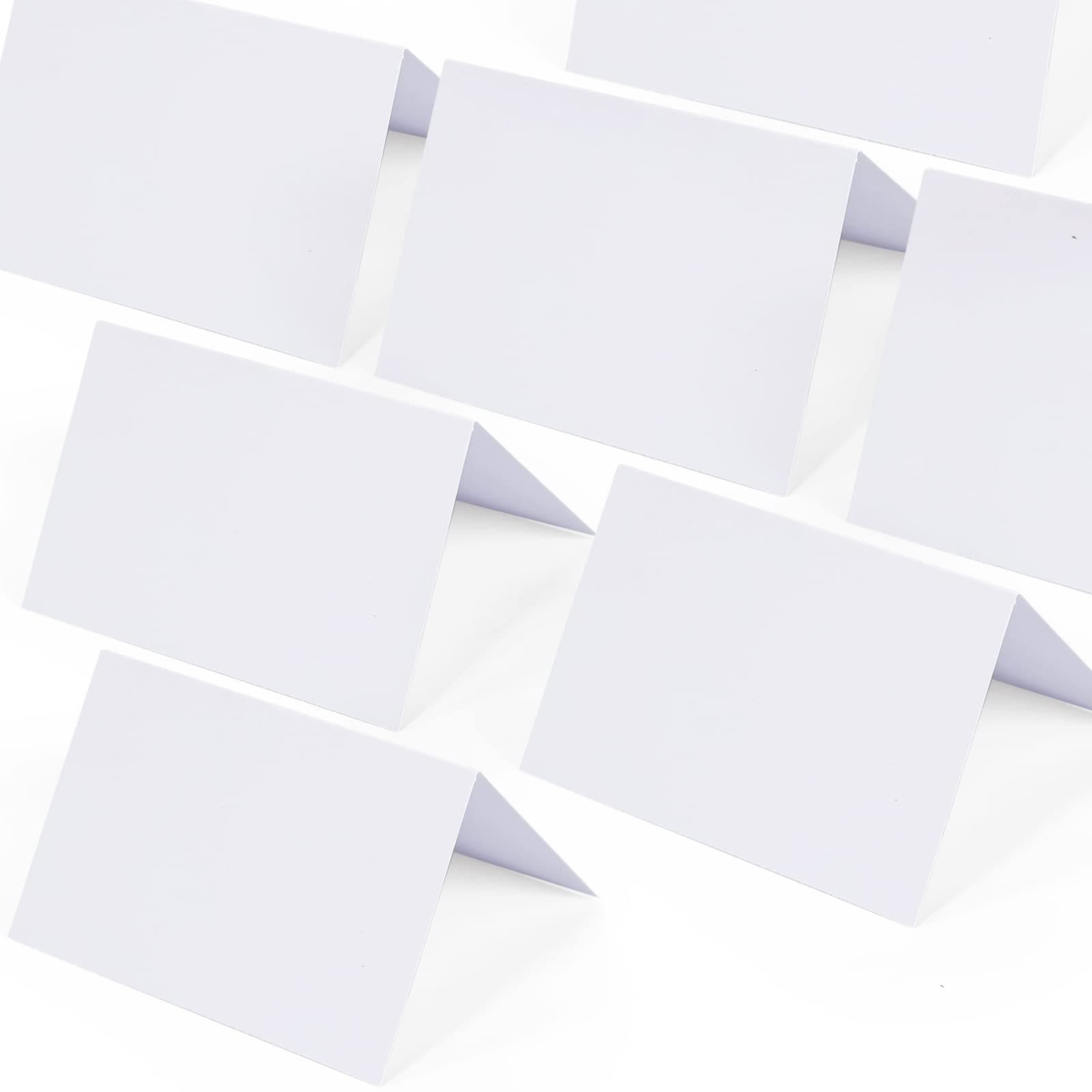 Place Cards for Table Setting - 50 Pcs White Blank Tent Place Cards for Weddings, Name Tents Placecards 3.7" x 2.48"(Folded)