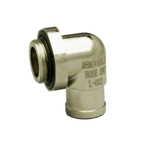 EZ (L-002) Silver Large 90 Degree Hose End
