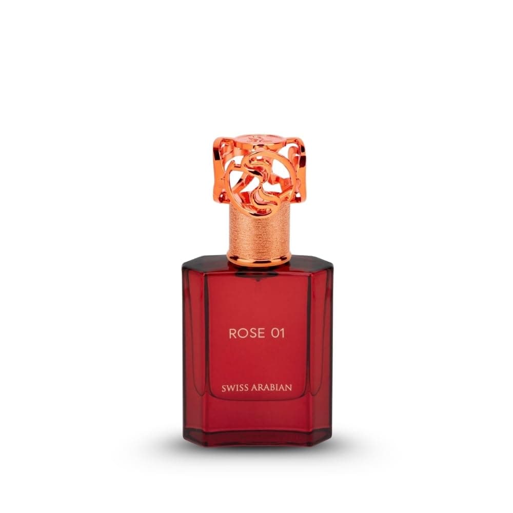 Swiss Arabian Perfumes "Rose 01"- EDP Spray for Unisex - Majestic blend of Rose, Floral, Fruity Fragrance - Long Lasting Personal Fragrance, Perfume for Women, Cologne for Men- For all occasions- 50ml