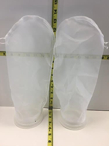 2 MESH Filter Socks / Bag 200 Micron - 4 Inch Ring by 14 Inch Long – 2 pack- LONG - Aquarium MESH Filter Bags - Custom Made In The USA For / Socks Awesome Aquatics 4 x 14 Premium Heavy Duty MESH