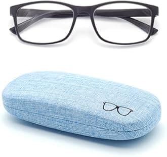 Autojouls Nearsighted Glasses for Distance with Hard Case Blue Light Spring Hinge Glasses Not Reading Glasses