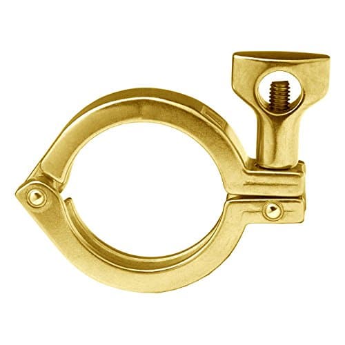 Rubber Fab Gold Identifier Single Pin Hinge Clamp, 304 Stainless Steel - 2"