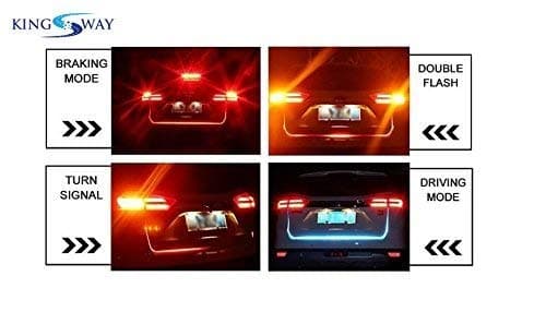 Kingsway 4 Feet Car LED Strip Flow Light/Boot Trunk Tail Lamp Compatible with Hyundai Santa Fe (2017 Onwards) - Streamer Design, Universal Use for Left Right Signal Stop Running Rear Assemblies Light