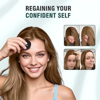 Hairline Powder 12g, Instantly Hair Root Touch Up, Hair Color Powder, Bald Spots Hair Color Concealer for Women & Men, 24-Hour Stain-Proof, Includes 2 Refills, for Thinning Hair, Dark Blonde