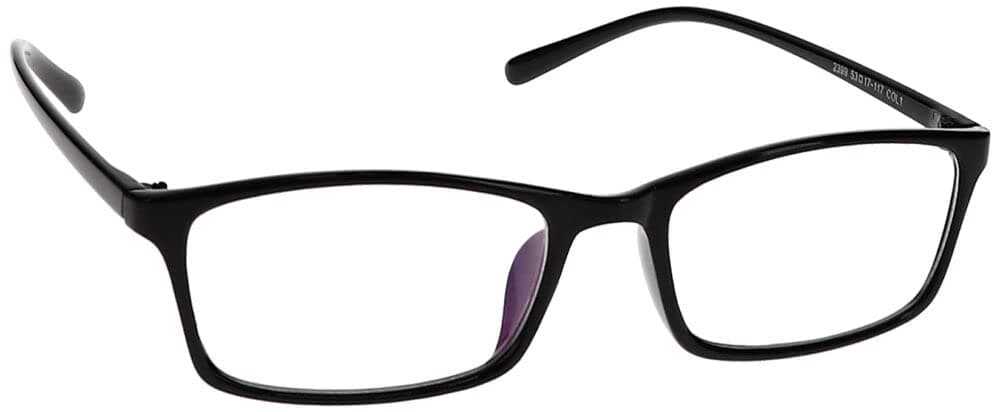 Computer Glasses with Clear Polycarbonate Double Sided Anti-reflective Coating, Scratch Coating and UV Protection - Plastic Frame - 52-18-135
