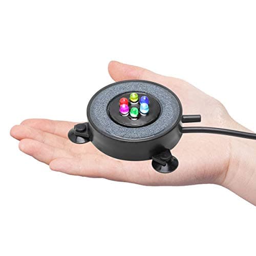 Aquarium Air Stone Fish Tank Light, Multi-Colored Air Bubble Disk for Fish