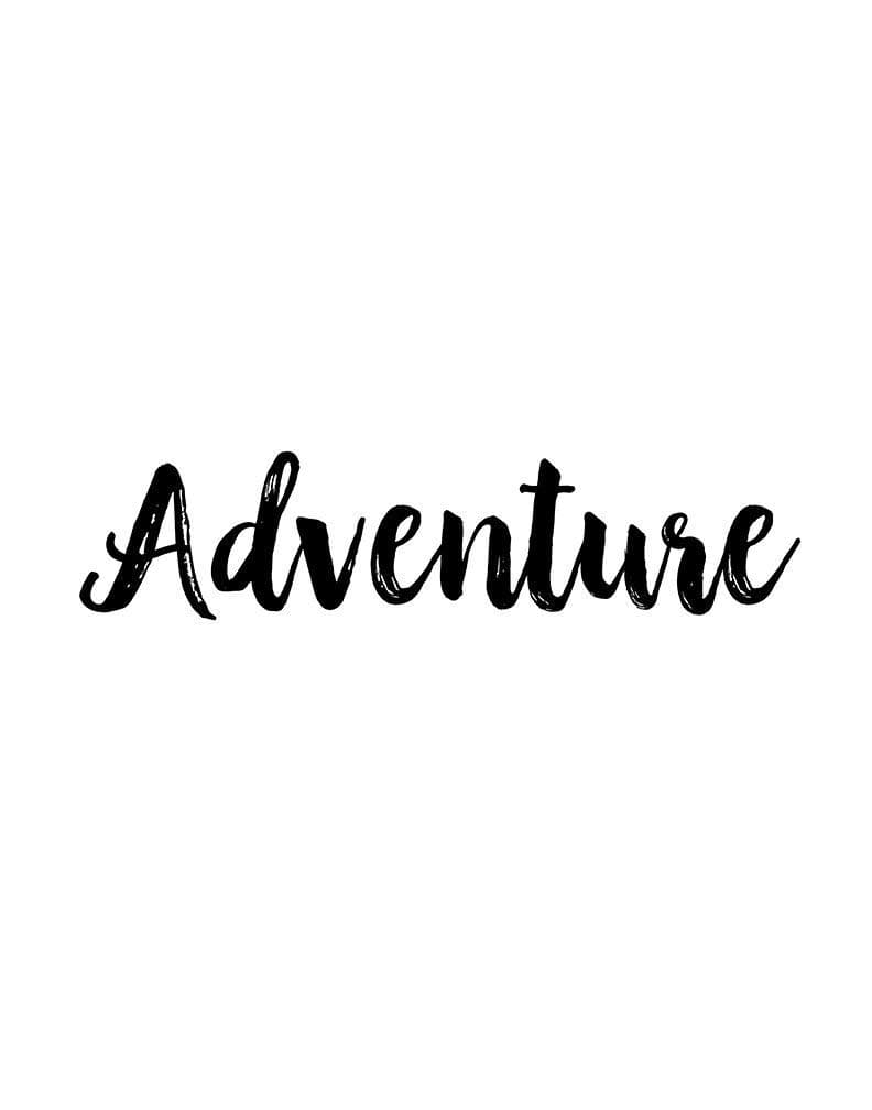 One Word Print Or Poster"Adventure" Unframed