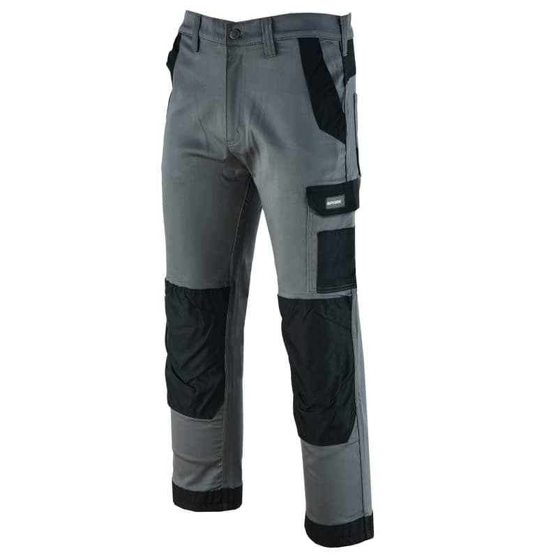 SparkX Cargo Mens Work Torusers - Durable, Stylish Slim & Triple Stitched - Multi Pocket, Outdoor Combat Tactical Pants - Black/Grey