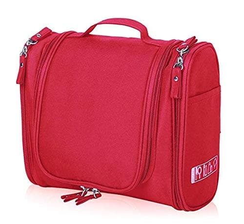 Krishna Creation Multifunctional Travel Bag Extra Large Makeup Organiser with Hook (Red)