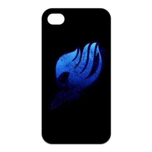Fairy Tail Blue Logo Cool Unique Durable TPU Rubber Case Cover for Apple Iphone 4 4S Custom Design Fashion DIY