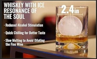 VEVOR Ice Ball Press, 2.4" Ice Ball Maker, Aviation Aluminum Ice Ball Press Kit for 60mm Ice Sphere, Ice Press with Tong and Drip Tray, for Whiskey, Cocktail, Bourbon, Scot on Party & Holiday, Red