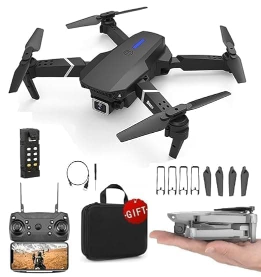 Drone with 4k Camera Foldable 1080P HD with FPV Live Video, Gestures Selfie, Altitude Hold, One Key Take Off/Landing,Headless Mode, Aerial Photography RC Drone Camera For Kids And Adults A1