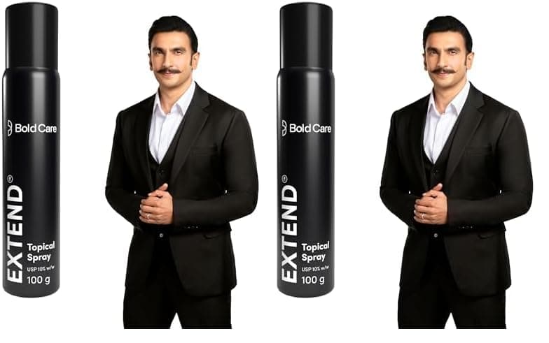 Bold Care Topical Non-Transferable Spray for Men - 100gm - Easy to Use & Effective - Pack of 2