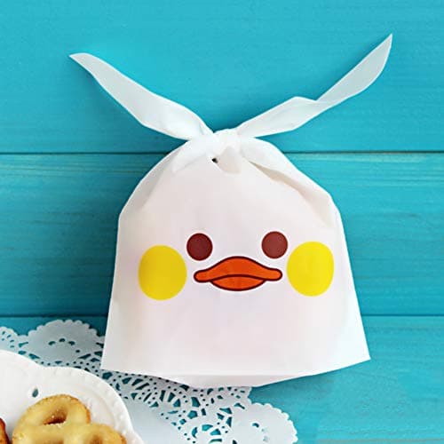 BeesClover 50pcs/Set Cute Long Ears Bunny Packaging Bag Candy Cookies Moon Cake Bag Duck