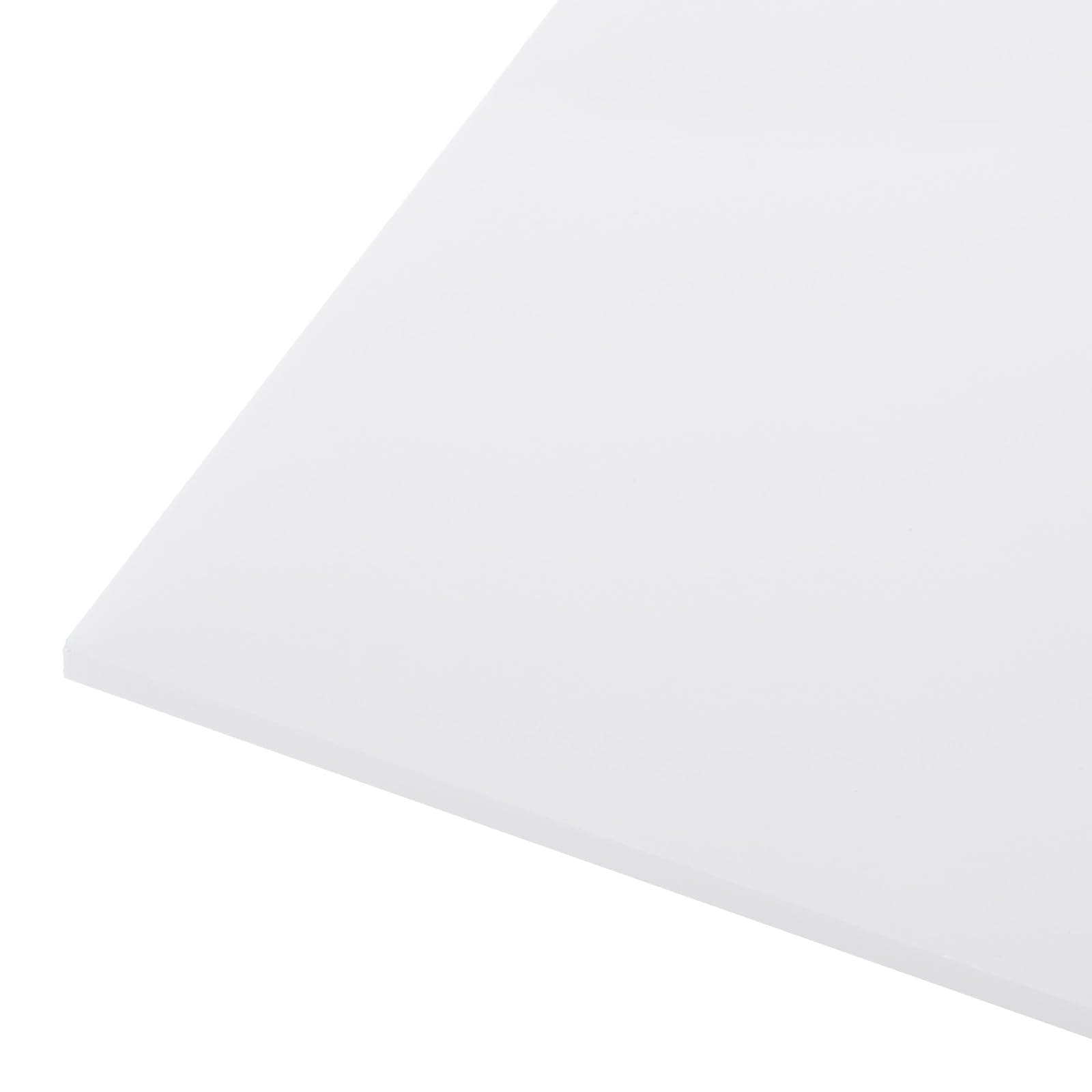 Rebower 12" x 6" x 1/8" HDPE Plastic Sheet, High Density Polyethylene Sheet Cutting Board White Solid Block, [for DIY, Home Floor]