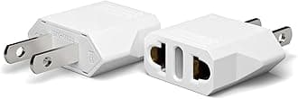 European to US Plug Adapter, Unidapt EU to US Adapters, Europe to USA Plug Adaptor, 220V to 110V Plug Pin Converter, Travel Adapters European to American, Canada, Mexico, Type A, 2-Pack
