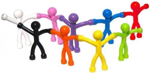 Set of 9 Assorted Mini Bendable Strong Rare Earth Q-Man MagnetsSolid Colors