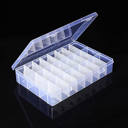 OriGlam 24 Compartment Electronic Components Storage Box Case, SMD SMT Case, Electronic Component Boxes