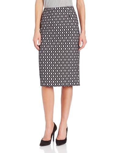Helene Berman Women's Cross Pattern Pencil Skirt
