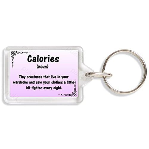 Calories, Tiny Creatures That Live In Your... - Keyring (Large: 50x35mm)