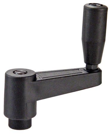Reid Select JCL-575 Thermoplastic Adjustable Revolving Crank Handle 2.56 Long, 3/8-16 Tap/Reamed Hole