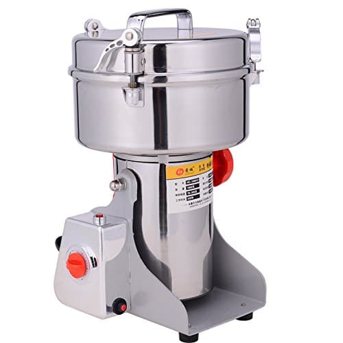 110V 3800W High-Powered Swing Type Large-Scale 2Kg 2000g Large Capacity Stainless Steel Grains Food Mill Major Grinding Machine Grinder Food Pulverizer