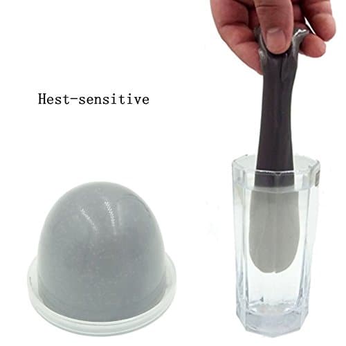50g Plastic Box Heat Sensitive Putty Temperature Sensing Soil Clay Mud Magic Toy for Kids (Black to White)