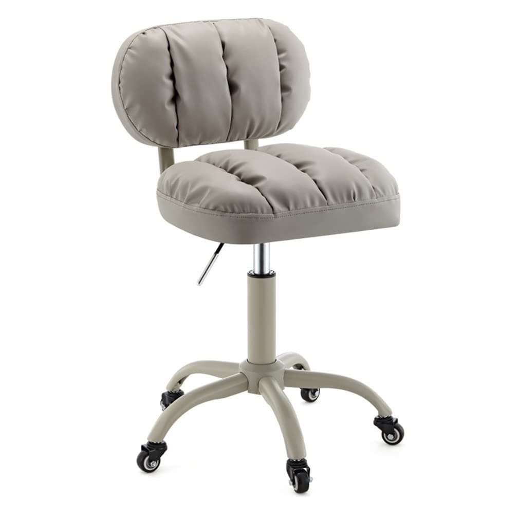 MUMICOCosmetic Stool Rolling Stool With Back Rest, Rolling Chair On Wheels, Stool With Comfortable Seat, Heavy Duty Stool Massage, Bar