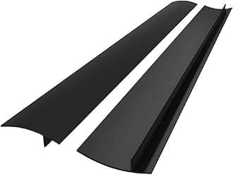 FLSEPAMB Stove Gap Covers Kitchen Counter Gap Covers (30 Inch, 2 PCS) Heat Resistant Oven Gap Filler Seals Gaps Between Stovetop and Counter, Easy to Clean, Black