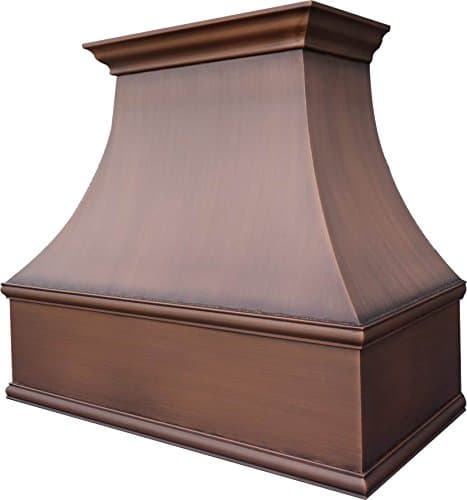 Copper Range Hood in Stock, Ready to Ship, Comes with Insert Liner & 610CFM Internal Motor Fan, Wall Mount 30"W x 30"H