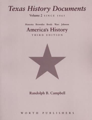 Texas DOC Vol 2 T/A Amer Hist 3e Henretta