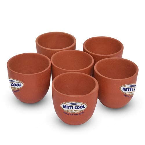 Earthen Clay Cherry Cup Set (Pack of 6) (100ml)