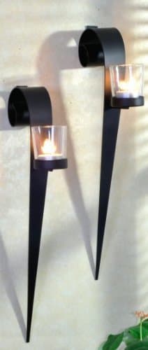 Metal Candlesticks for Wall Mounting Set of 2