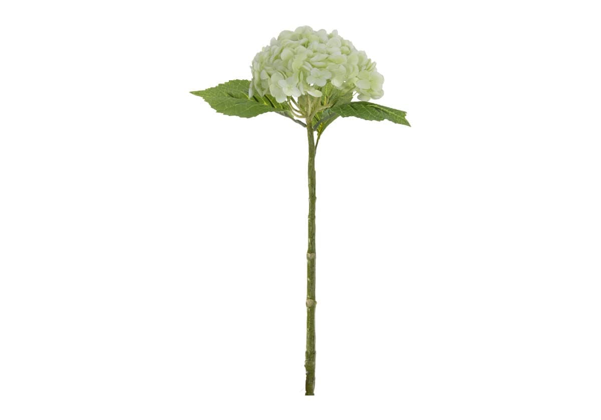 Alice Lane Hydrangea Stems Home Collection — White or Limelight Artificial Silk Flowers Heads with Stems — for Home Decor, Kitchen, Office, Weddings — Pack of 3 (Limelight)