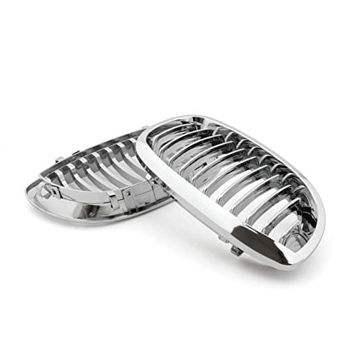 Artudatech Front Fence Grill Grille ABS Chrome Mesh For B-M-W E46 2D 2003-2005 3 Series