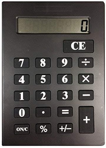 One Huge Jumbo Calculator with Oversize Display- Black